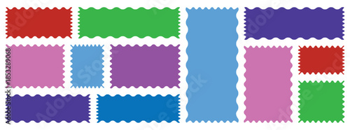 Bold blue watercolor halftone brush strokes background. Hand drawn distress damaged blue banner with zigzag bold line and spray texture.