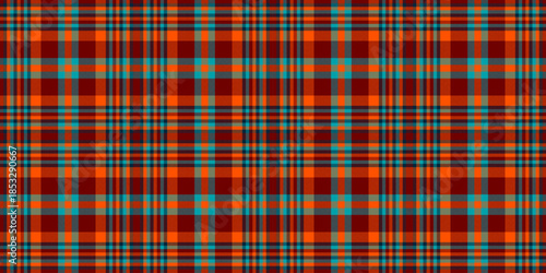 Thread pattern texture seamless, striped tartan textile plaid. Shop check vector fabric background in red and bright colors.
