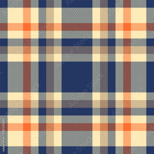 Throw textile pattern vector, motif texture background fabric. Punk check seamless tartan plaid in light and blue colors.