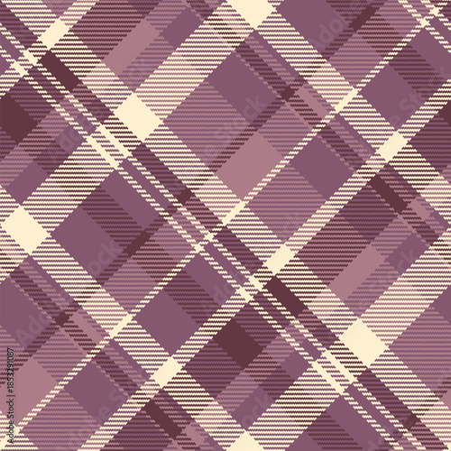 Fall vector tartan textile, copy space texture fabric background. France plaid pattern check seamless in pink and papaya whip colors.