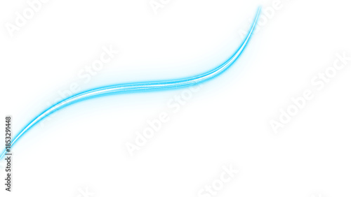 Blue Glowing Neon Light Wave Speed Line Overlay Isolated On Transparent Background PNG