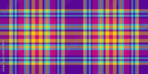 Beautiful textile tartan vector, menswear background texture seamless. Wallpaper plaid check pattern fabric in violet and teal colors.