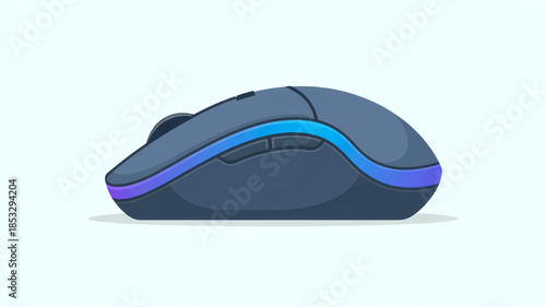 Sleek gaming mouse with vibrant LED lighting showcasing modern design and ergonomic features for optimal performance during gaming sessions