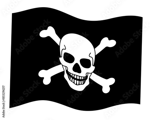 Pirate flag with skull