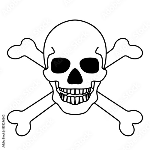Skull crossbones illustration