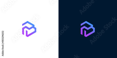 Modern geometric letter B logo design with a vibrant gradient, representing innovation and digital identity for contemporary brands, technology, and business ventures