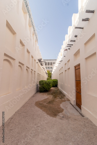 Narrow alley in Msheireb Downtown Doha, Qatar