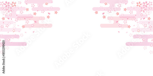 桜　和紙　模様　背景　