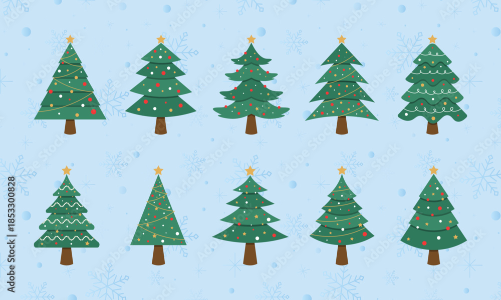 Fototapeta premium Christmas Tree Illustration Elements