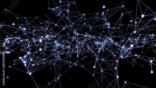 Plexus lines and dots network connection digital technology background