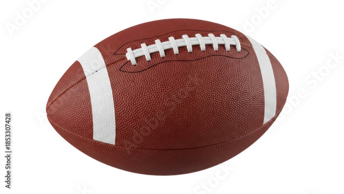 Tableau sur toile American football PNG isolated on transparent background, brown leather ball wit