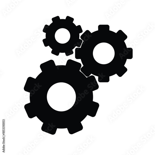 Three gear icon