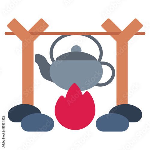 Tea Pot vector icon. Adventure icon flat style. perfect use for logo, presentation, website, and more. modern icon design color style 