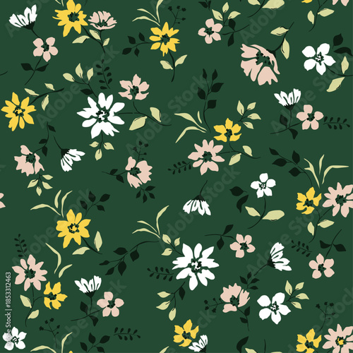 Vintage floral background. Seamless vector pattern design prints. background textile