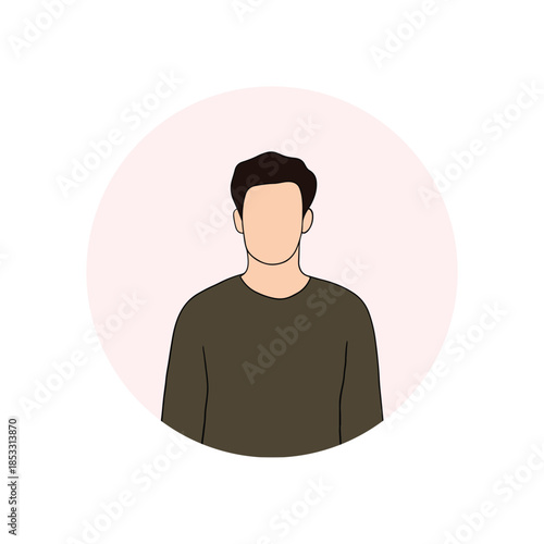 Isolated Young handsome man in different poses on white background illustration