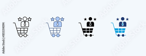 Consumer Confidence Multiple Icon Illustration Vector