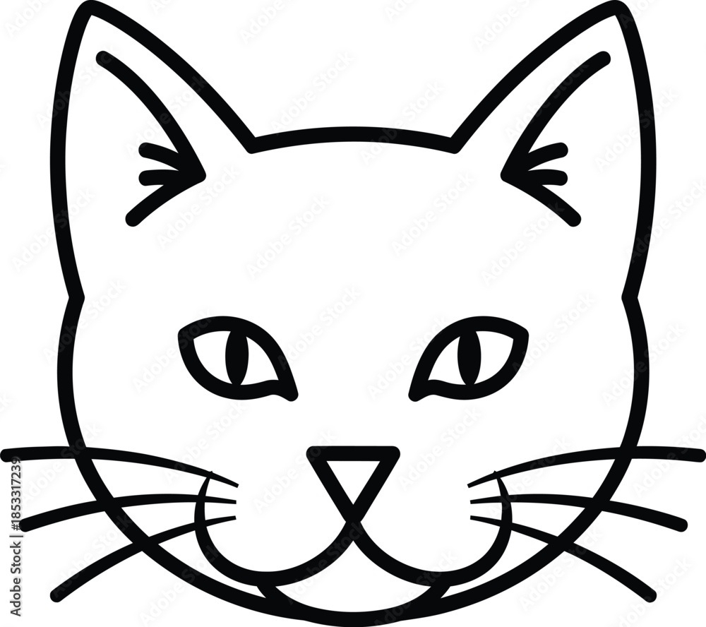 Fototapeta premium black cat head