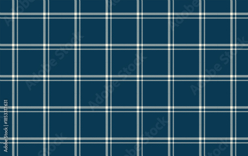 Canvas Print Seamless windowpane pattern in navy and beige