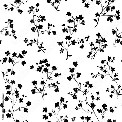 A clean pure white background with pure black vector small flowers and some branch and leaf patterns very exquisite 1080P8Kgood aerial controlhigh detail.jpeg