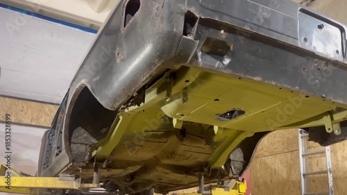 sandblasting of the body, renovation of the paintwork