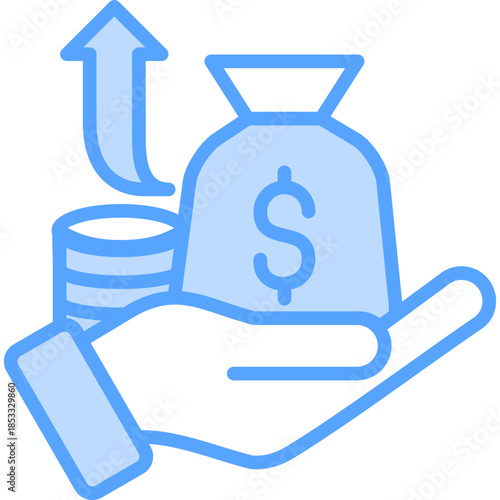 Revenue Stream solid icon