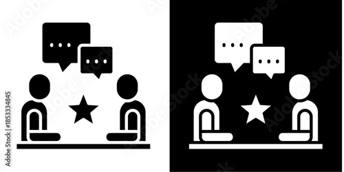 Mentorship  Icon Set White Style Collection