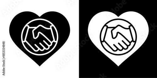 Respect Symbol  Icon Set White Style Collection