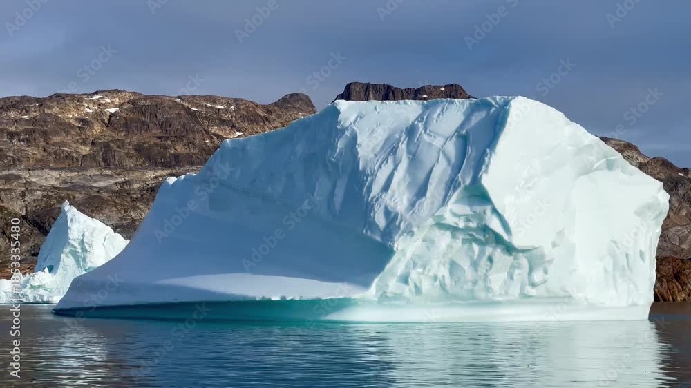 custom made wallpaper toronto digitalMajestic glaciers float across Greenland’s Arctic Ocean, illustrating the raw beauty of polar nature and the impact of global warming on ice formations.