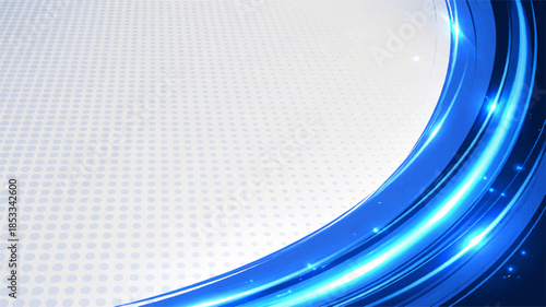 Abstract blue wave background featuring a light curve motion design and vector swirl lines for a professional business wallpaper backdrop and web banner art concept