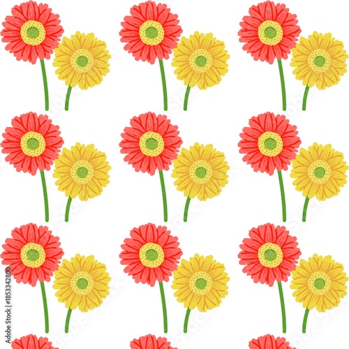 set of flowers