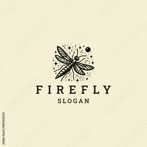 Firefly logo icon design template vector illustration