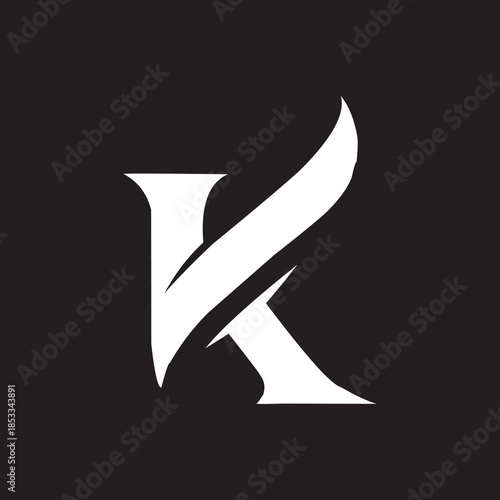 A stylized monogram of the letter 