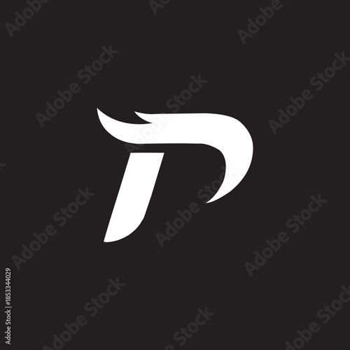 A dynamic and minimalist monogram logo of the letter 