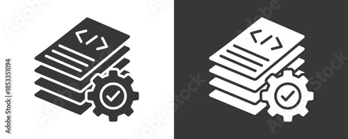 Log Icon Set Vector Collection Isolated In Black And White