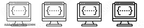 Programming Icon Set Different Style Collection