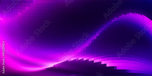 Abstract purple background with wavy lines. Vector illustration.