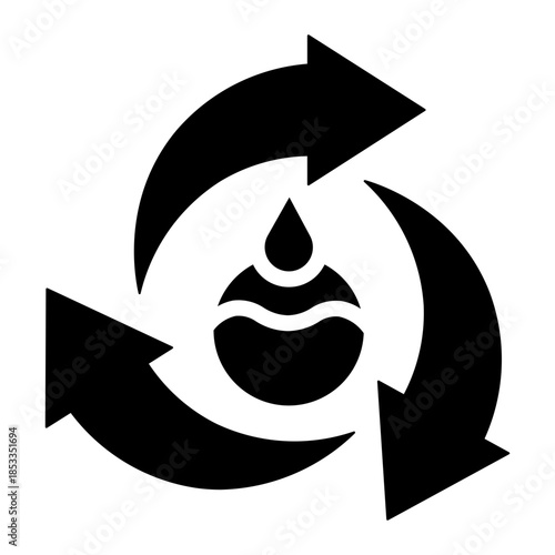 water management Solid icon