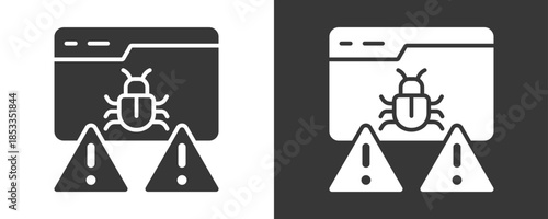 Debugging Icon Set Vector Collection Isolated In Black And White