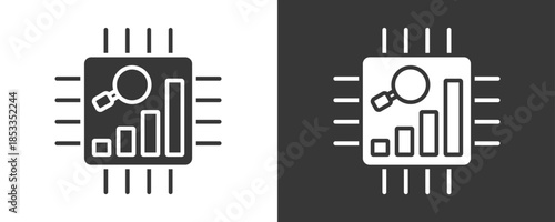 Analytics Icon Set Vector Collection Isolated In Black And White