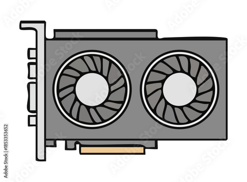 Cartoon Style Graphic Card Illustration