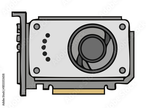 Cartoon Style Graphic Card Illustration