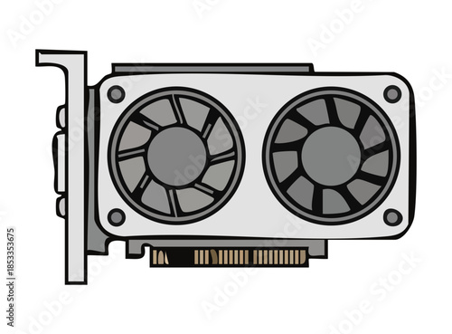 Cartoon Style Graphic Card Illustration