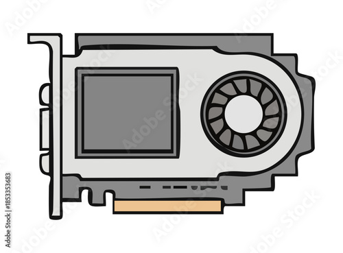 Cartoon Style Graphic Card Illustration