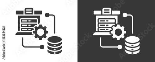 Etl Icon Set Vector Collection Isolated In Black And White
