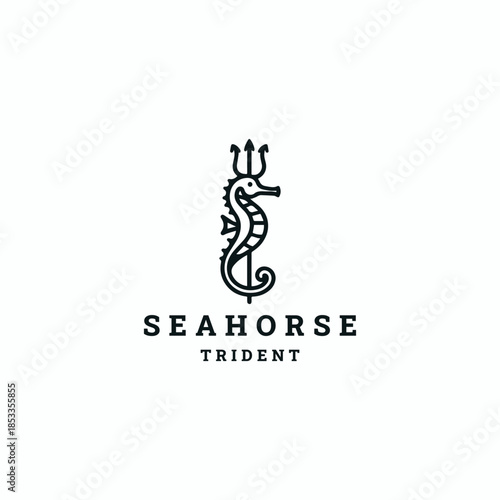 Seahorse logo icon design template vector illustration 