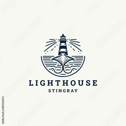 Light house logo icon design template vector illustration 