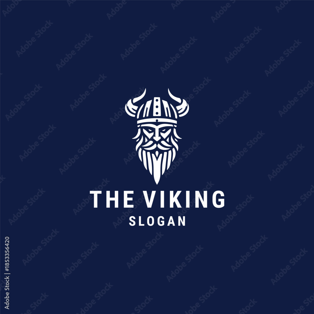 Fototapeta premium Viking logo icon design template vector illustration 