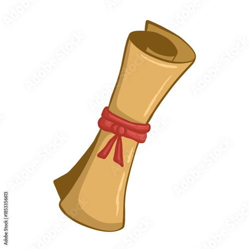 illustration of a roll papper isolated