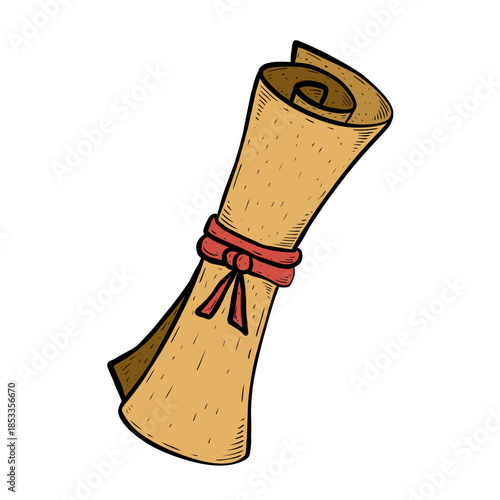 illustration of a roll papper isolated