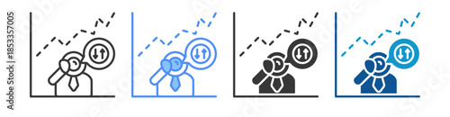 Predictive Analysis Icon Set Multiple Style Collection